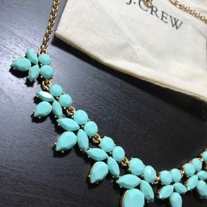 J Crew Factory Light Blue/Gold necklace